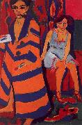 Self Portrait with Model Ernst Ludwig Kirchner